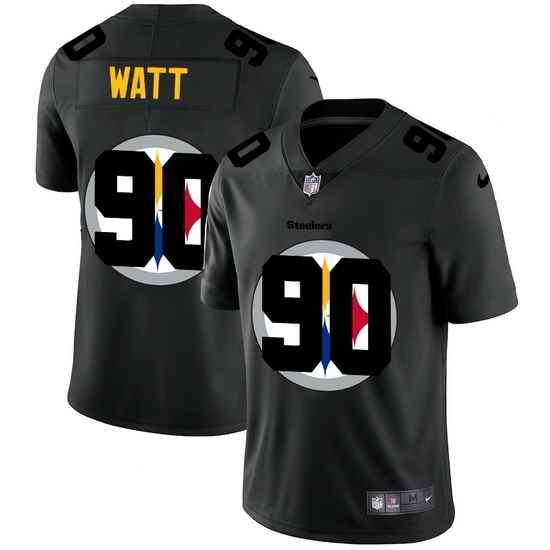 Pittsburgh Steelers 90 T J  Watt Men Nike Team Logo Dual Overlap Limited NFL Jersey Black